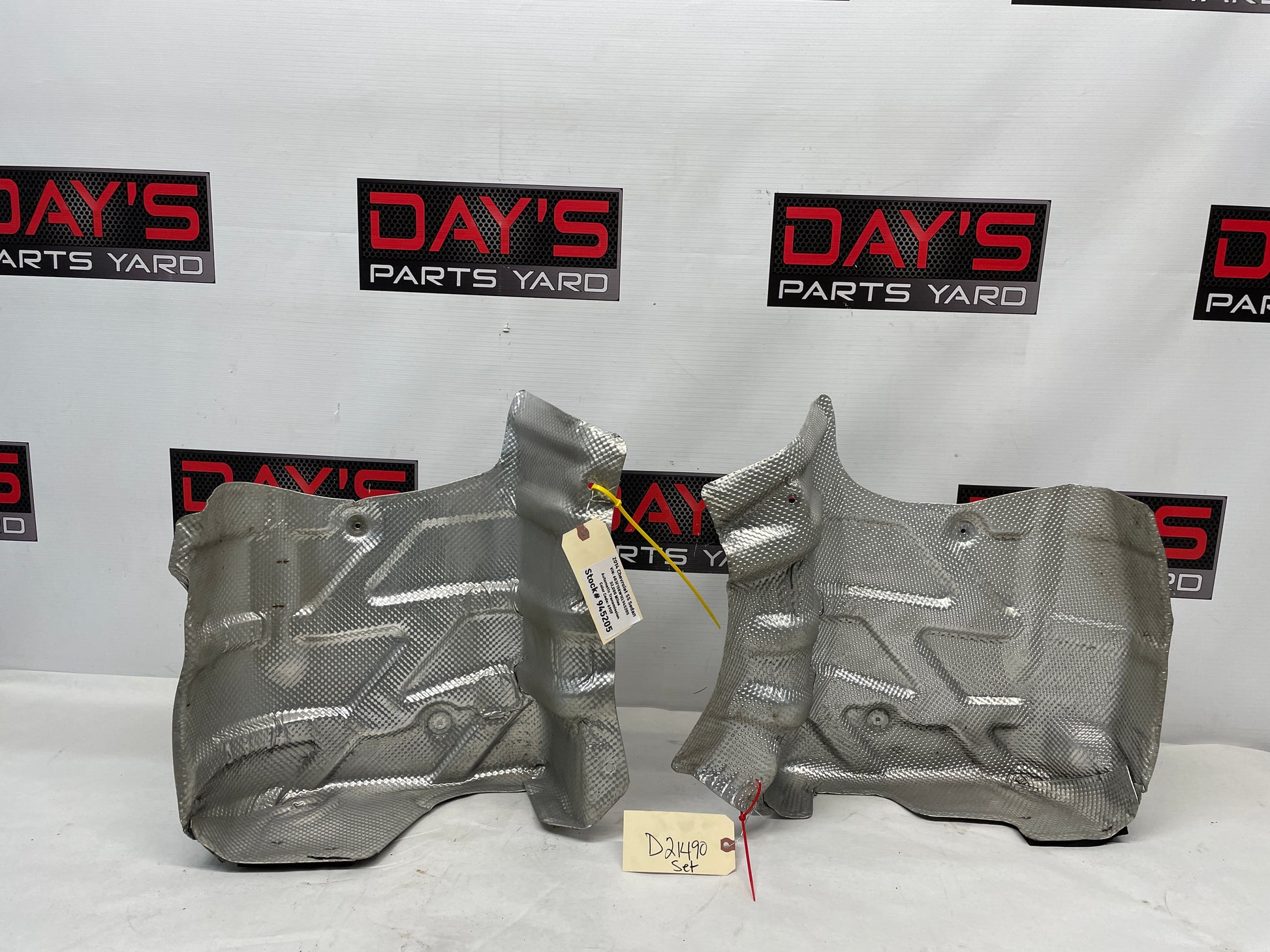 2014 Chevy SS Sedan RH & LH Exhaust Muffler Heat Shields OEM - Day's Parts Yard