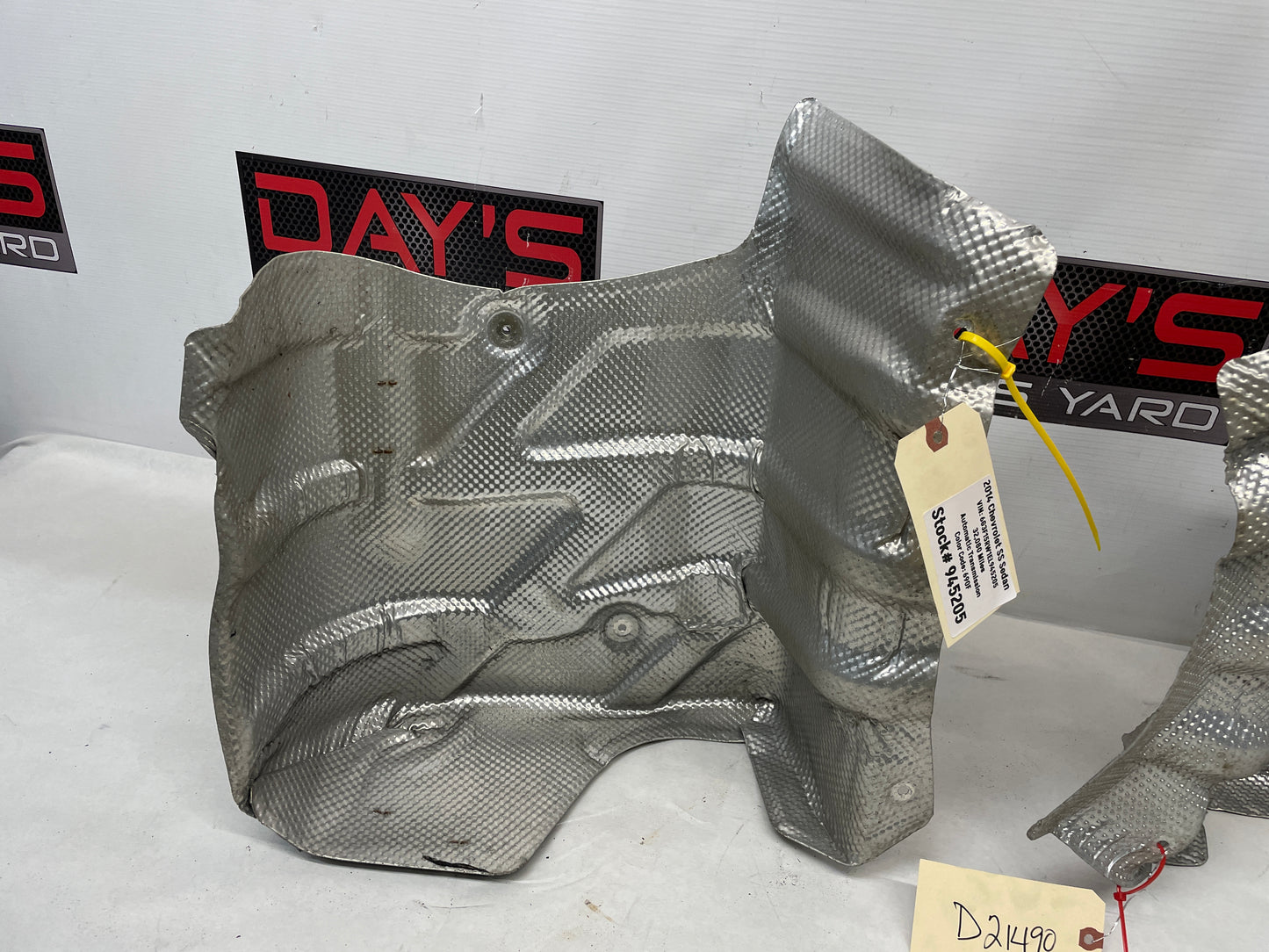 2014 Chevy SS Sedan RH & LH Exhaust Muffler Heat Shields OEM - Day's Parts Yard