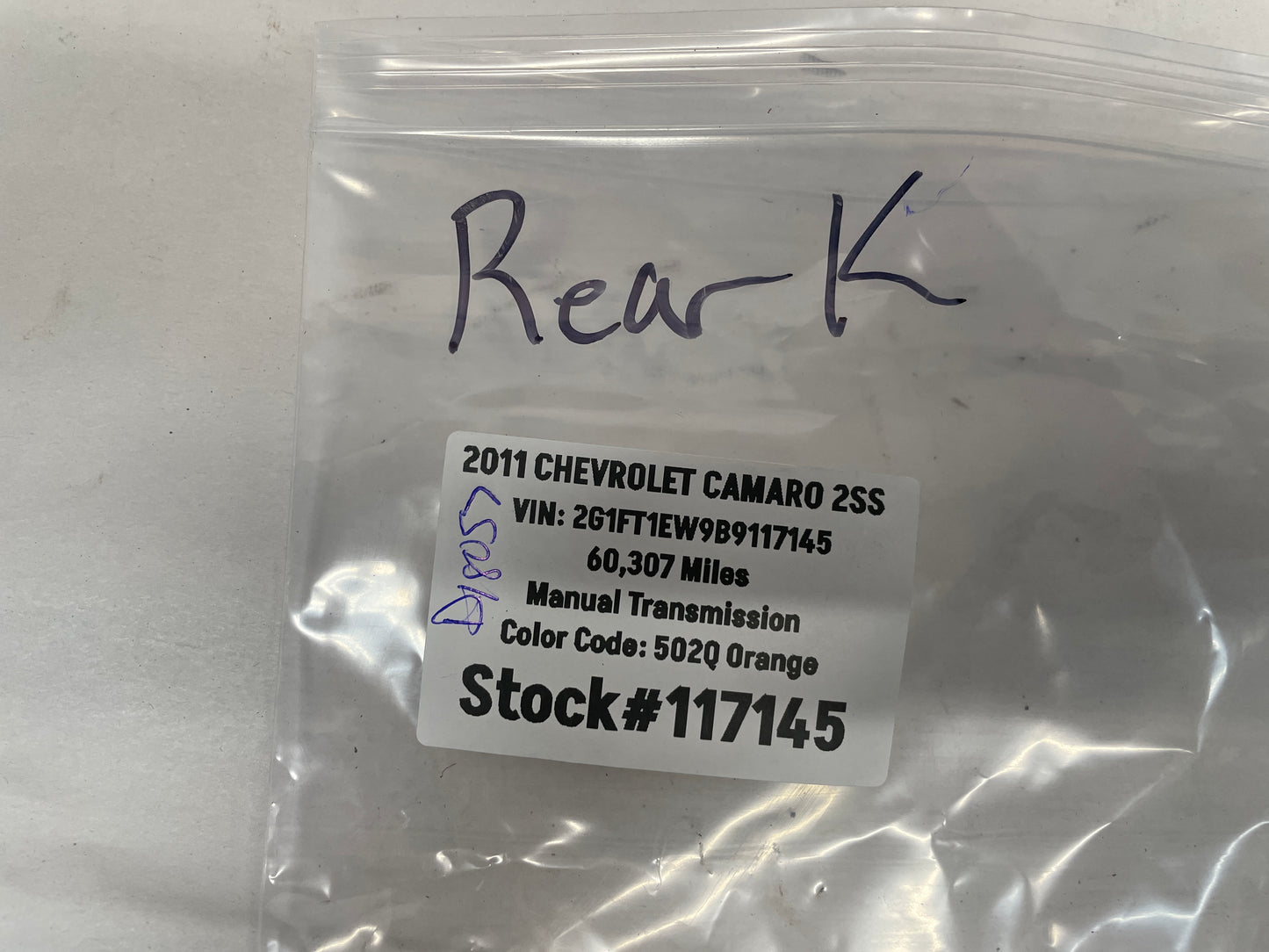 2011 Chevy Camaro SS Rear Cradle K Member Bolts Hardware OEM - Day's Parts Yard