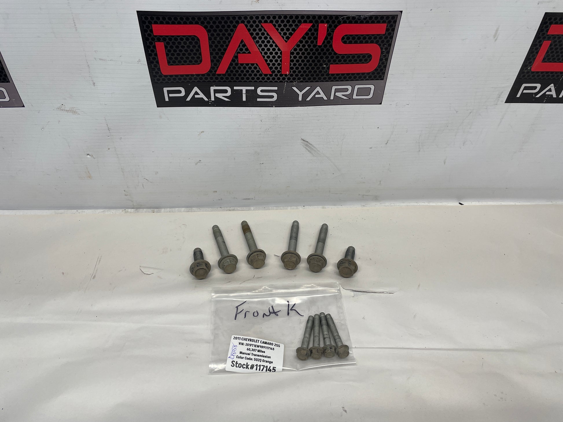 2011 Chevy Camaro 2SS Front Engine Cradle K Member Bolts Hardware OEM - Day's Parts Yard