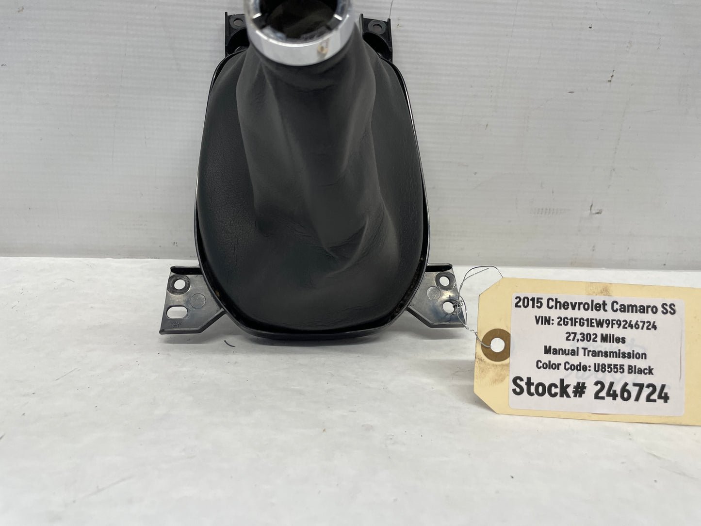 2015 Chevy Camaro SS Shifter Boot Black Leather OEM