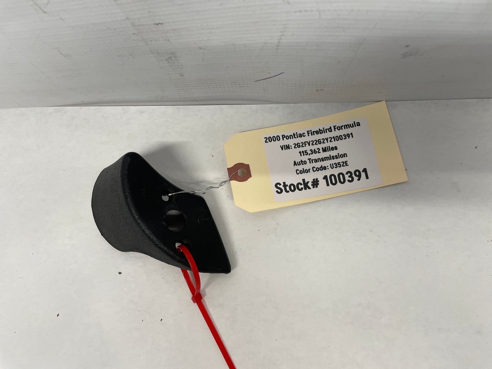 2000 Pontiac Firebird Formula RH Passenger T-Top Plastic Lock Cover Panel Trim Ebony OEM - Day's Parts Yard