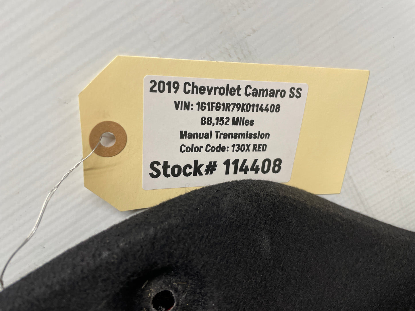 2019 Chevy Camaro SS Trunk Deck Lid Carpet Felt Liner OEM - Day's Parts Yard