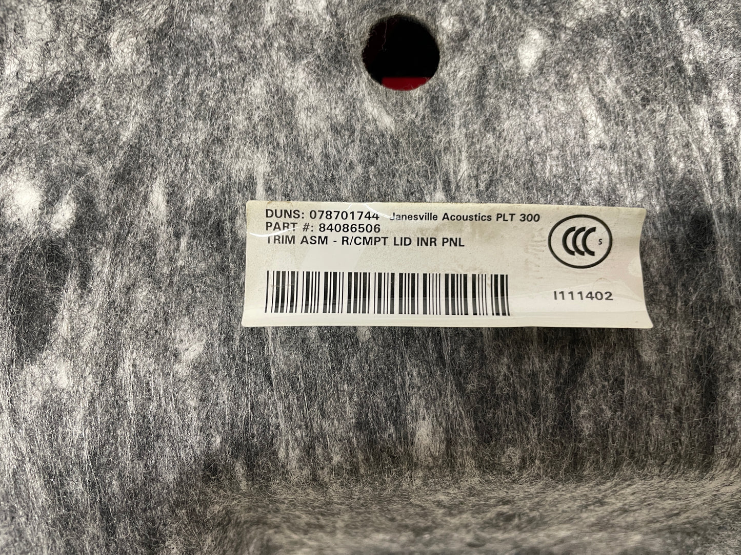 2019 Chevy Camaro SS Trunk Deck Lid Carpet Felt Liner OEM - Day's Parts Yard