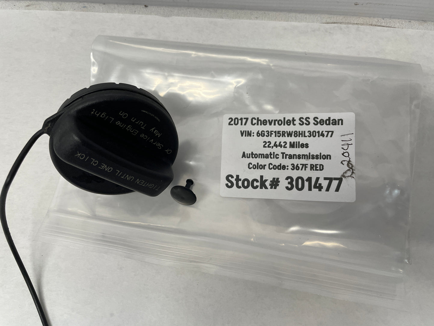 2017 Chevy SS Sedan Fuel Gas Cap OEM - Day's Parts Yard