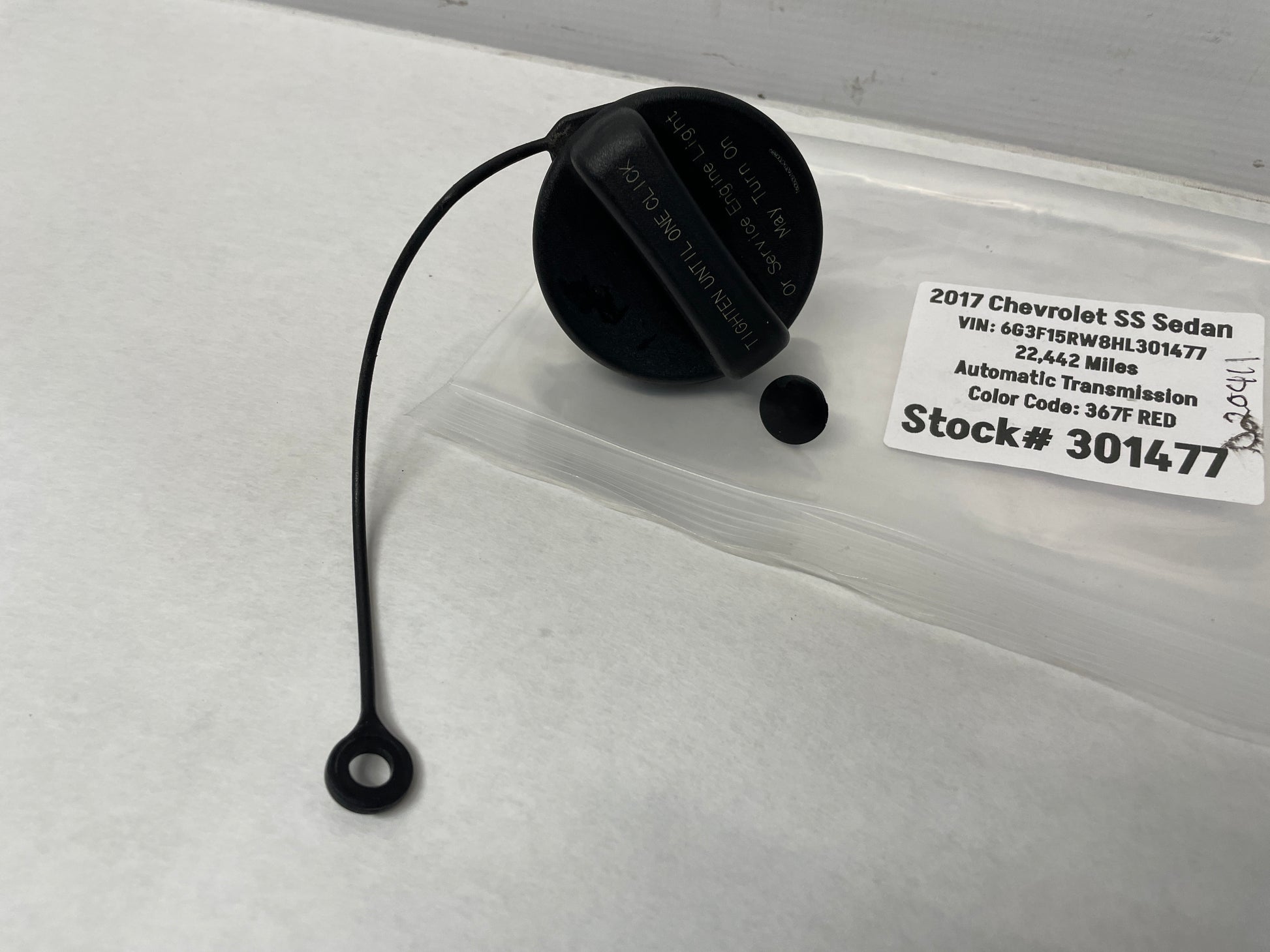 2017 Chevy SS Sedan Fuel Gas Cap OEM - Day's Parts Yard