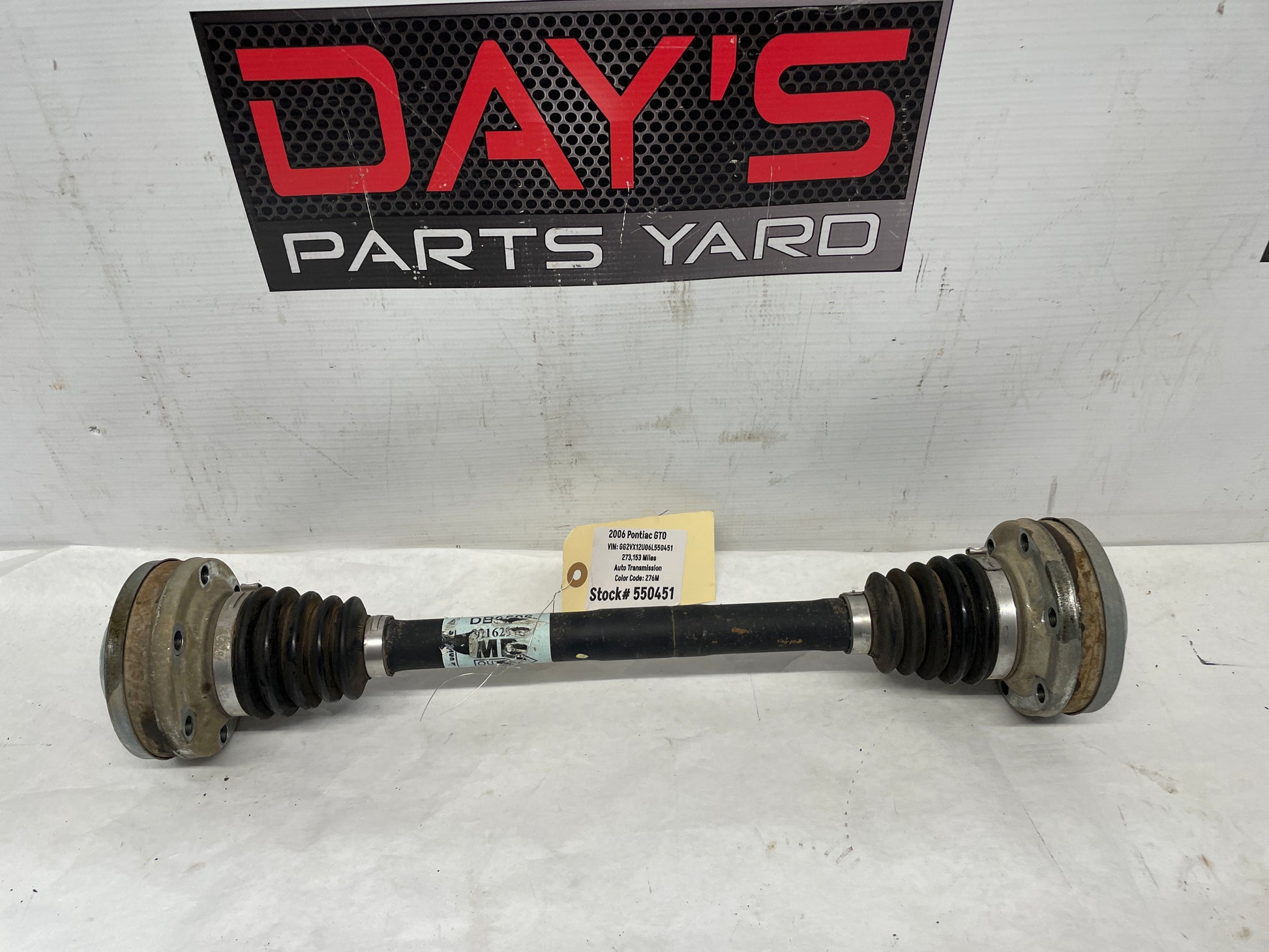 2006 Pontiac GTO LH Driver Rear CV Axle Half Shaft OEM - Day's Parts Yard