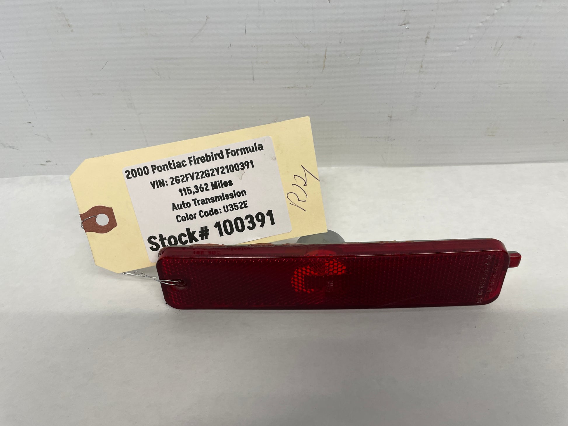 2000 Pontiac Firebird Formula Trans Am RH Passenger Rear Bumper Side Marker OEM - Day's Parts Yard
