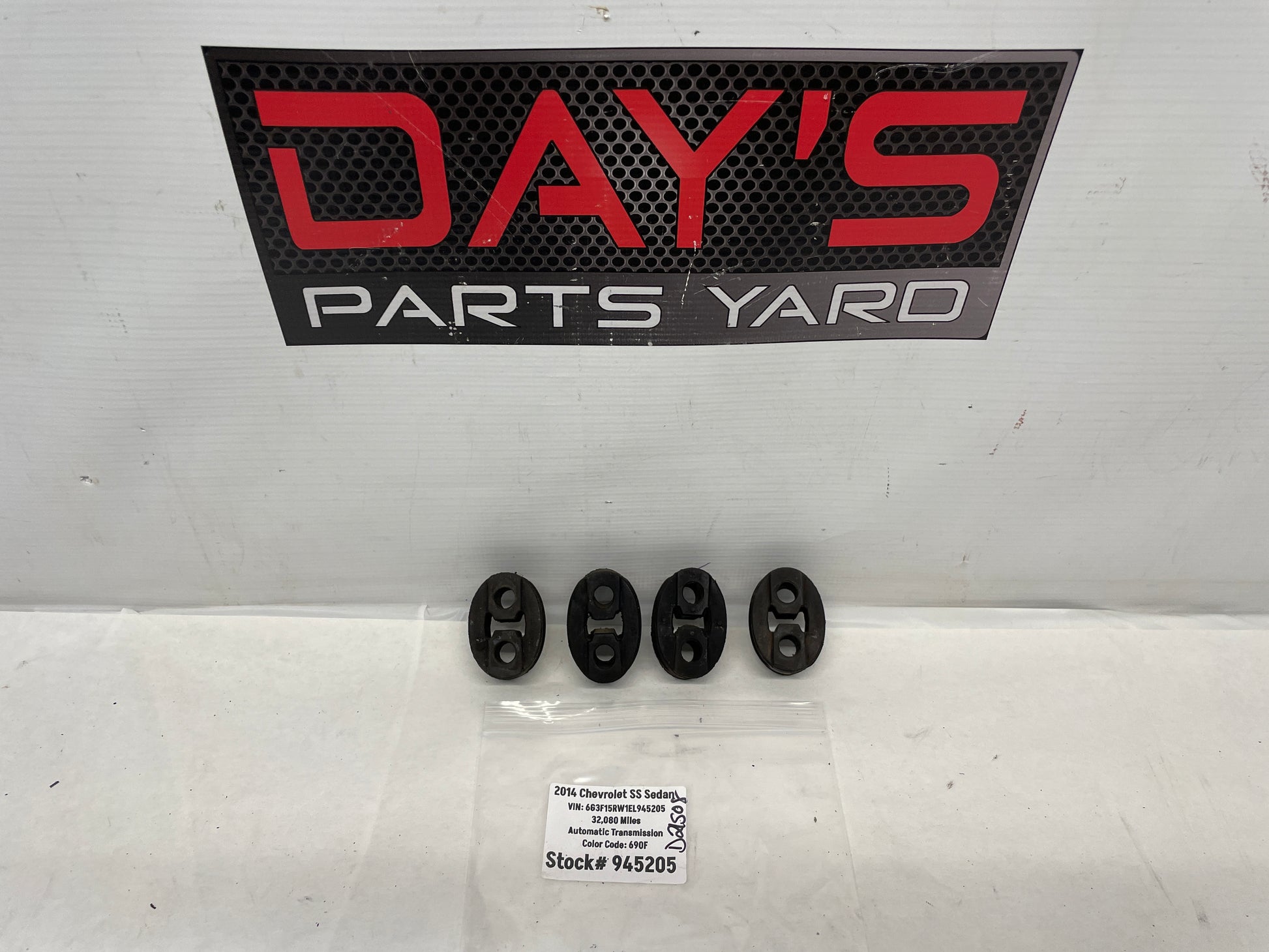 2014 Chevy SS Sedan Exhaust Muffler Hangers Bushings Set OEM - Day's Parts Yard