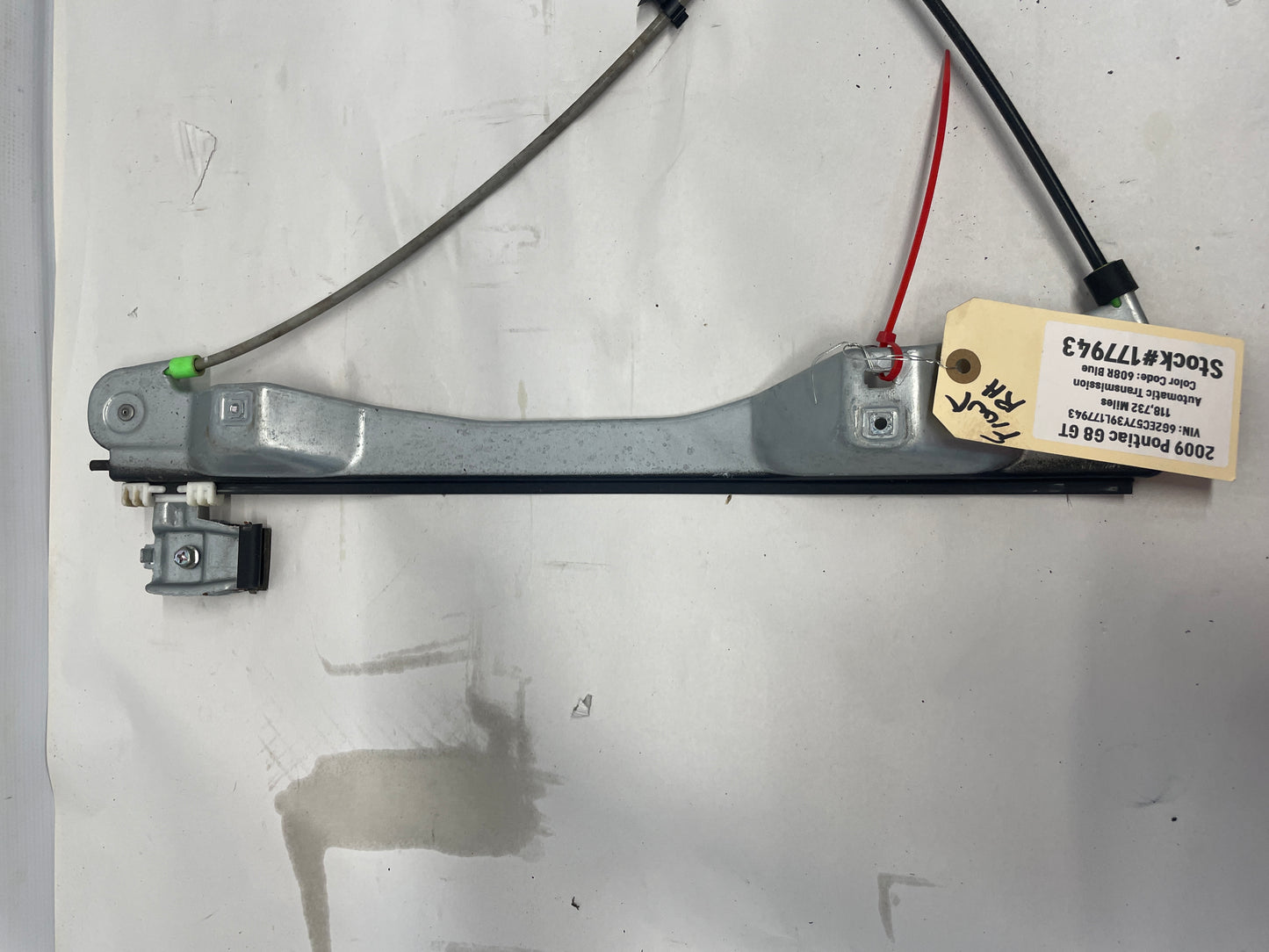 2009 Pontiac G8 GT Front RH Passenger Door Window Regulator Motor OEM