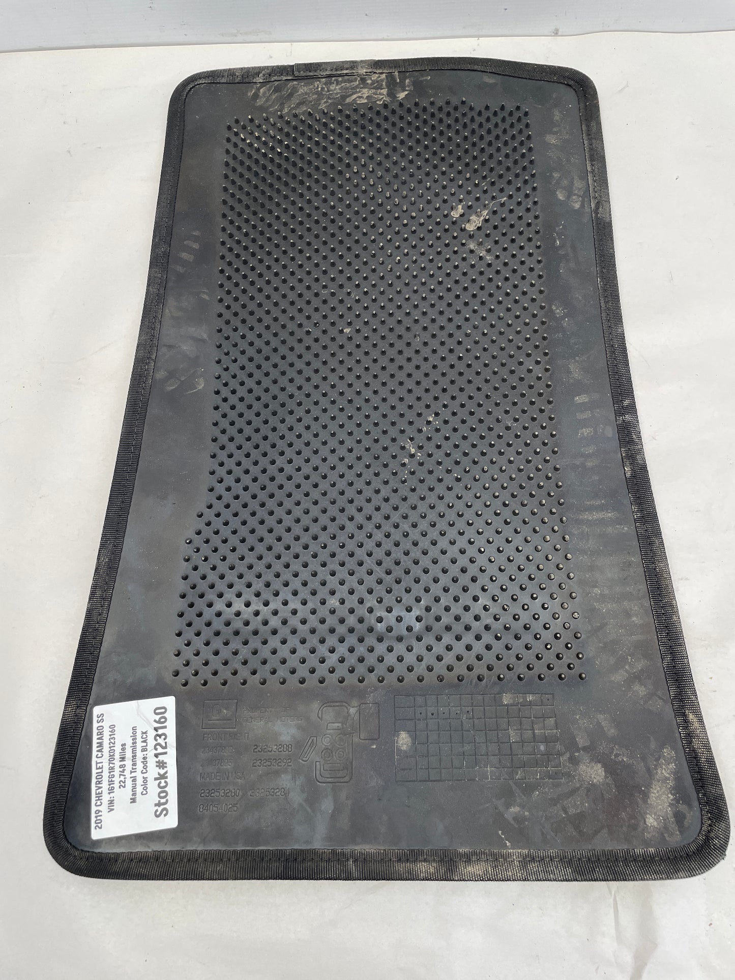 2019 Chevy Camaro SS Front RH Passenger Floor Mat OEM