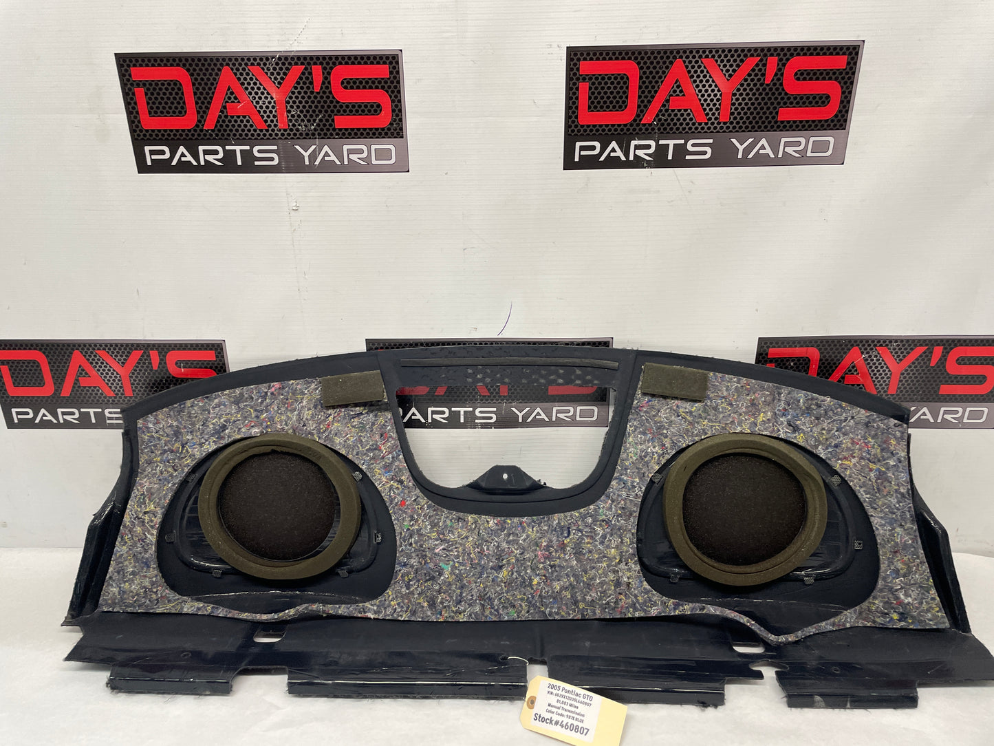 2005 Pontiac GTO Rear Window Interior Package Deck Tray Trim Panel OEM