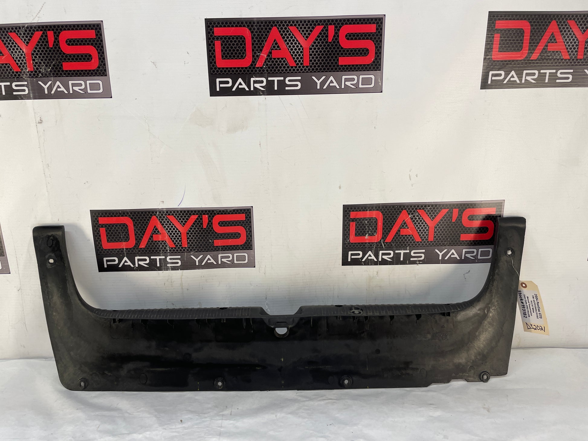 2004 Pontiac GTO Trunk Wall Plastic Rear End Cover Trim Panel OEM - Day's Parts Yard