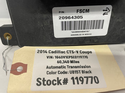 2014 Cadillac CTS-V Coupe Fuel Pump Control Module OEM - Day's Parts Yard