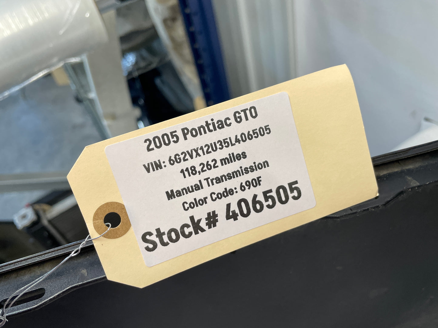 2005 Pontiac GTO Rear Bump Cover w/ Insert Valance Panel Black OEM - Day's Parts Yard