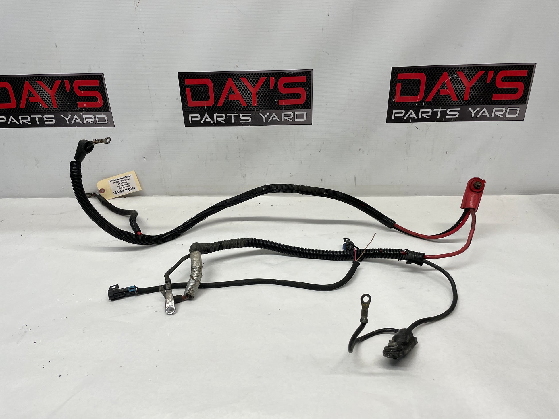 2000 Pontiac Firebird Formula Positive Negative Starter Battery Cables Wiring Harness OEM - Day's Parts Yard