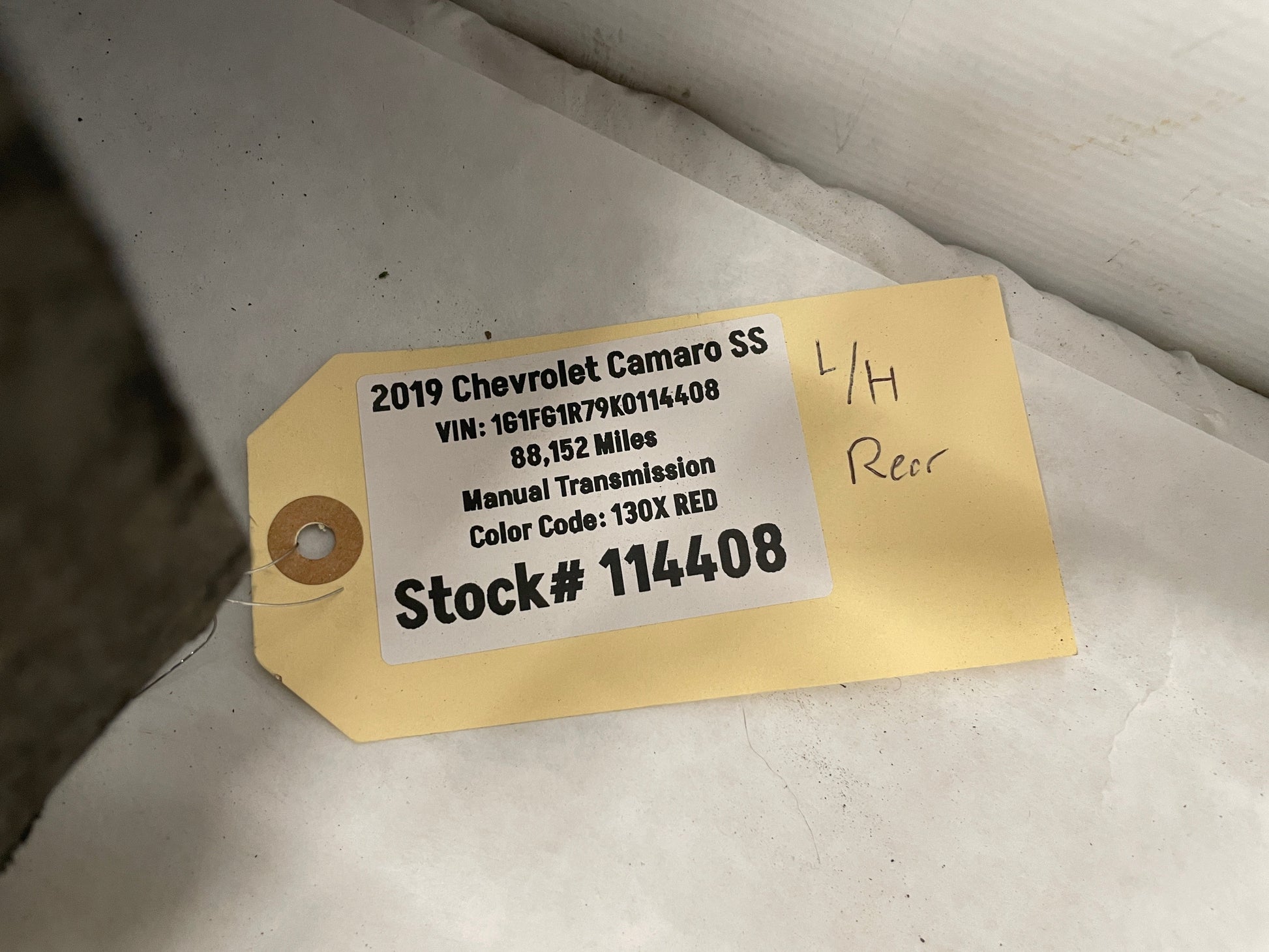 2019 Chevy Camaro SS LH Driver Fender Wheel Liner OEM - Day's Parts Yard