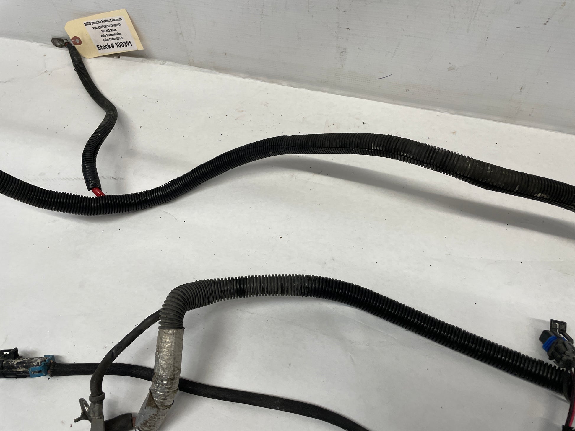 2000 Pontiac Firebird Formula Positive Negative Starter Battery Cables Wiring Harness OEM - Day's Parts Yard
