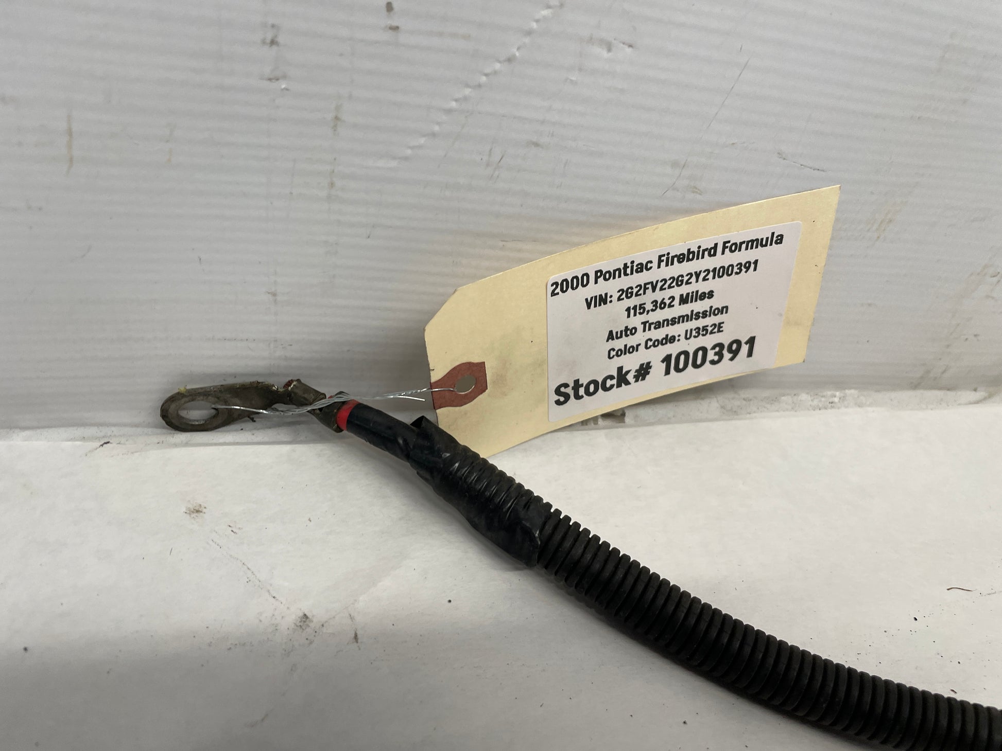 2000 Pontiac Firebird Formula Positive Negative Starter Battery Cables Wiring Harness OEM - Day's Parts Yard