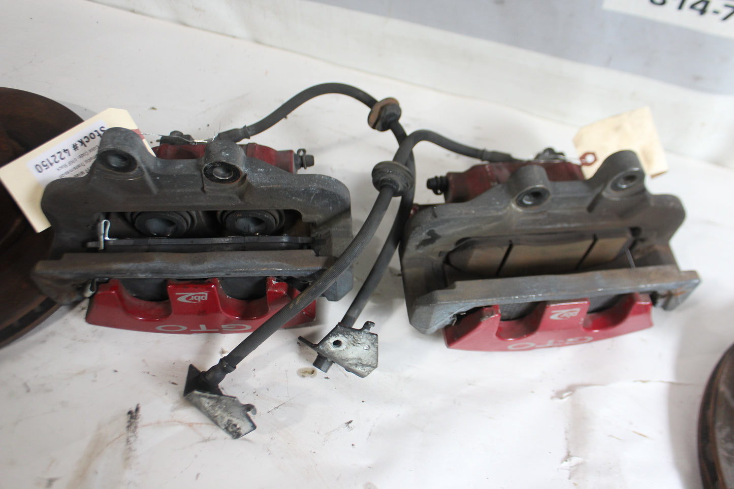 2005 Pontiac GTO Front PBR Brake Calipers w/ Rotors OEM
