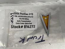2006 Pontiac GTO Trunk Deck Lid Emblem Arrow Head OEM - Day's Parts Yard