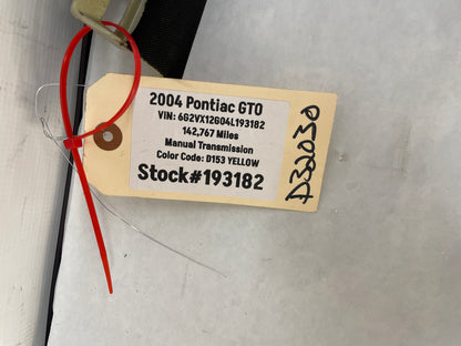 2004 Pontiac GTO RH Passenger Windshield Interior A Pillar Trim Top Roof Cover Panel OEM - Day's Parts Yard