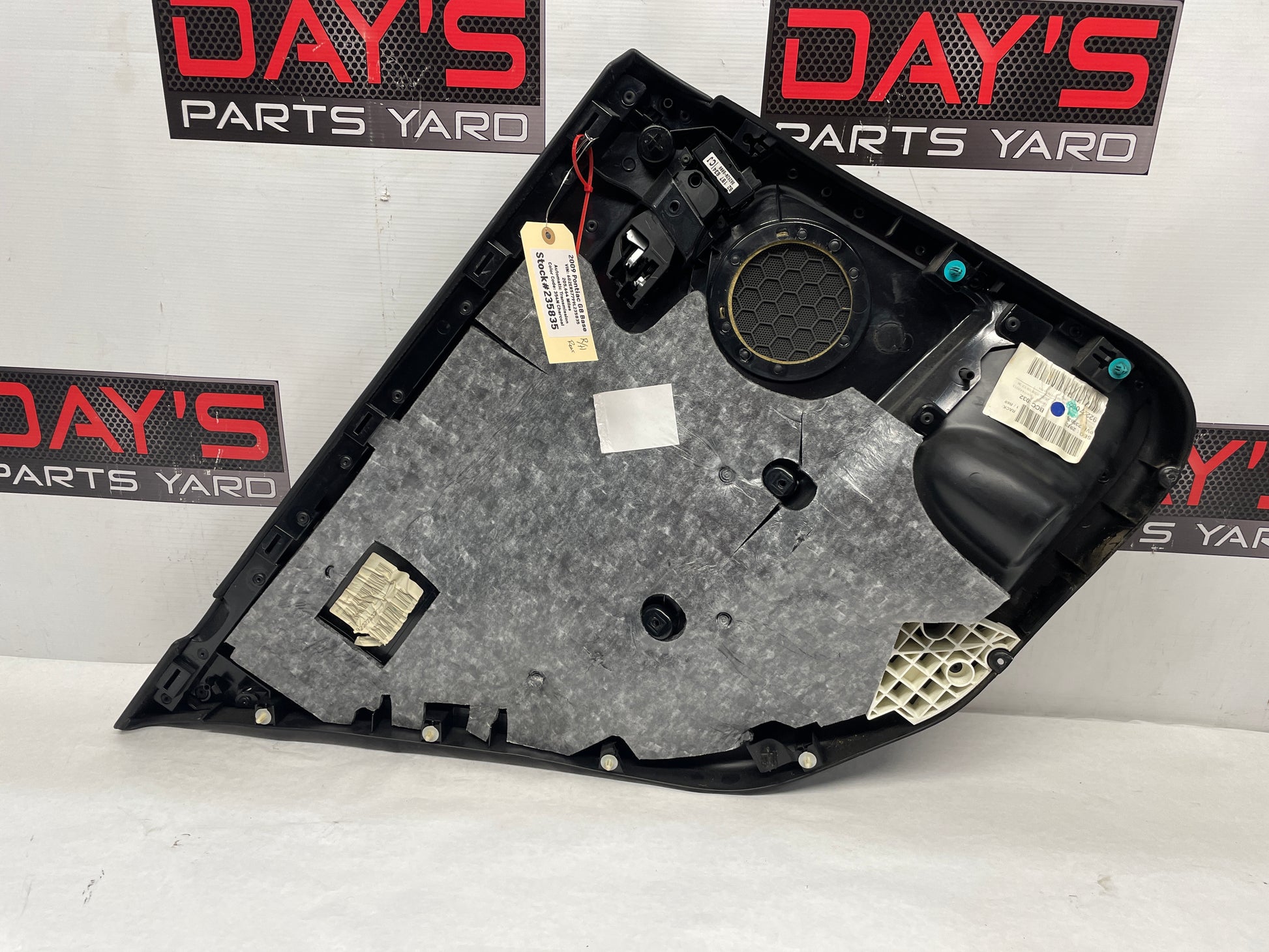 2009 Pontiac G8 Base RH Passenger Rear Interior Door Trim Panel OEM - Day's Parts Yard