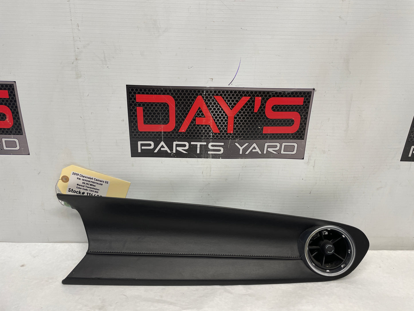 2019 Chevy Camaro SS RH Passenger Dash Trim Insert w/ Vent OEM - Day's Parts Yard