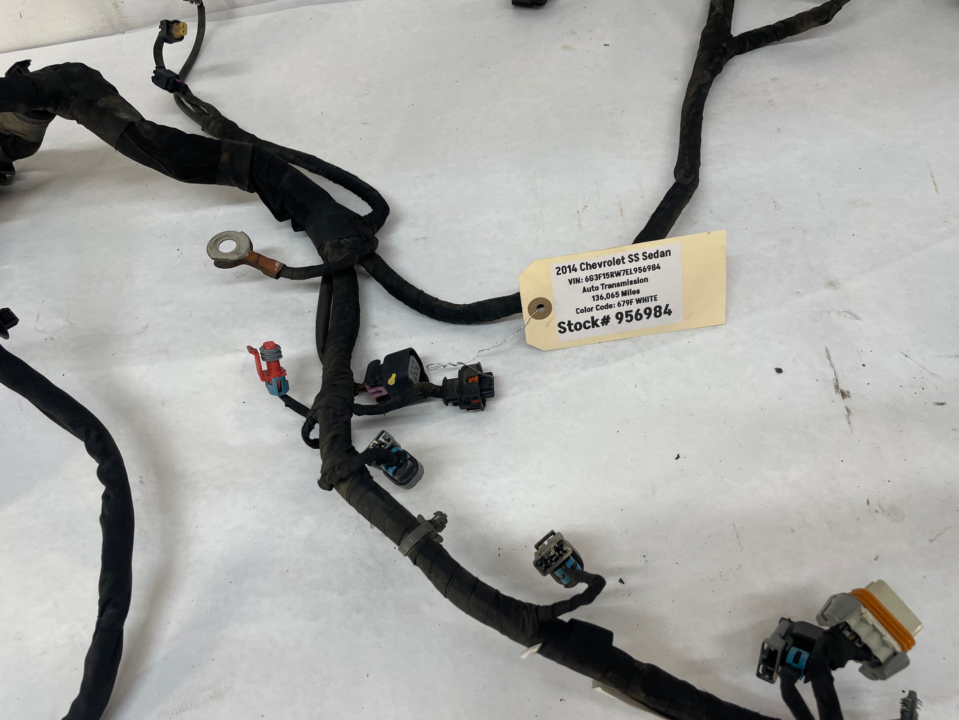 2014 Chevy SS Sedan Engine Motor Transmission Wire Wiring Harness OEM - Day's Parts Yard