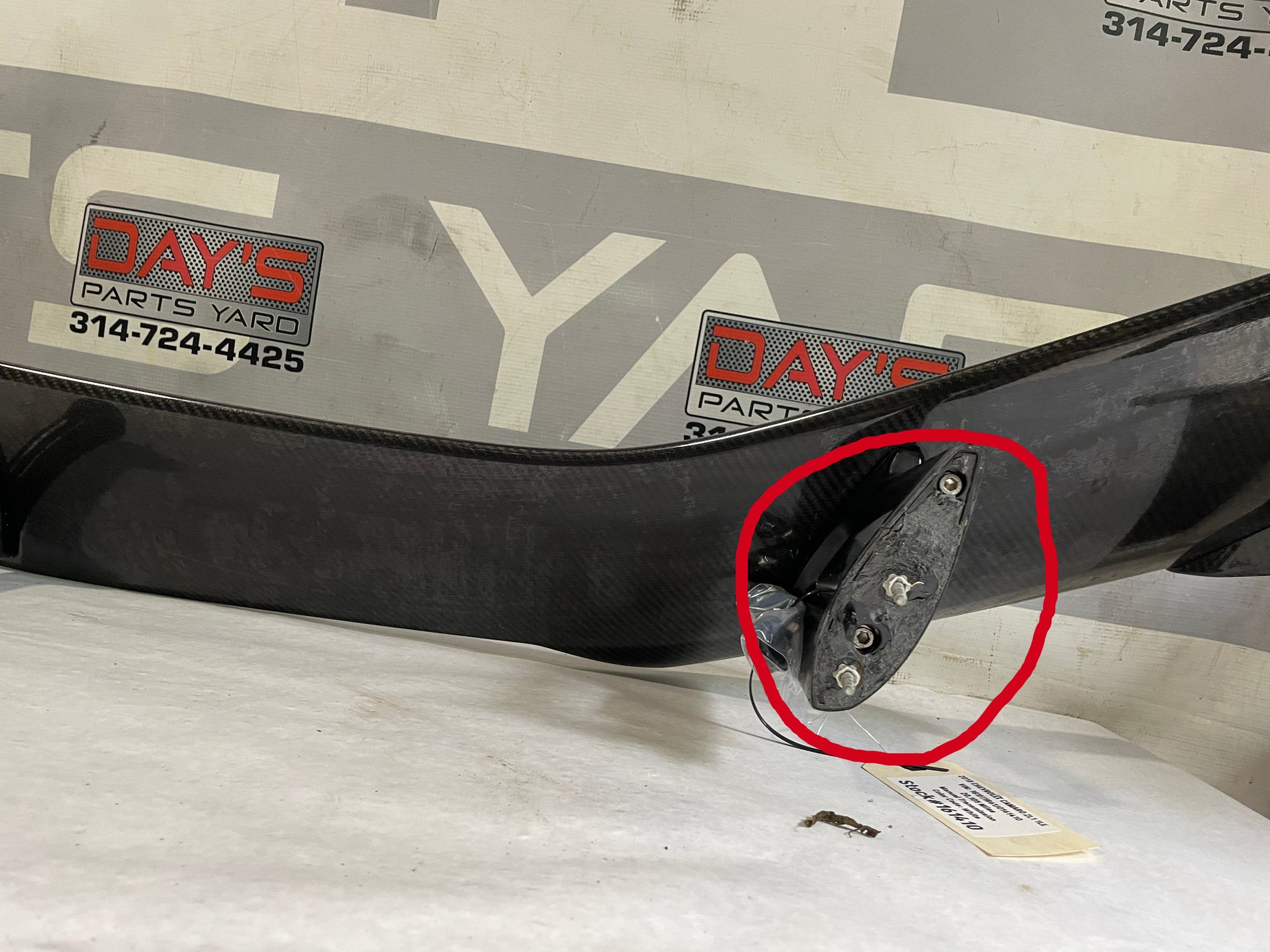 2018 Chevy Camaro ZL1 1LE Carbon Fiber Spoiler Wing OEM Damaged - Day's Parts Yard