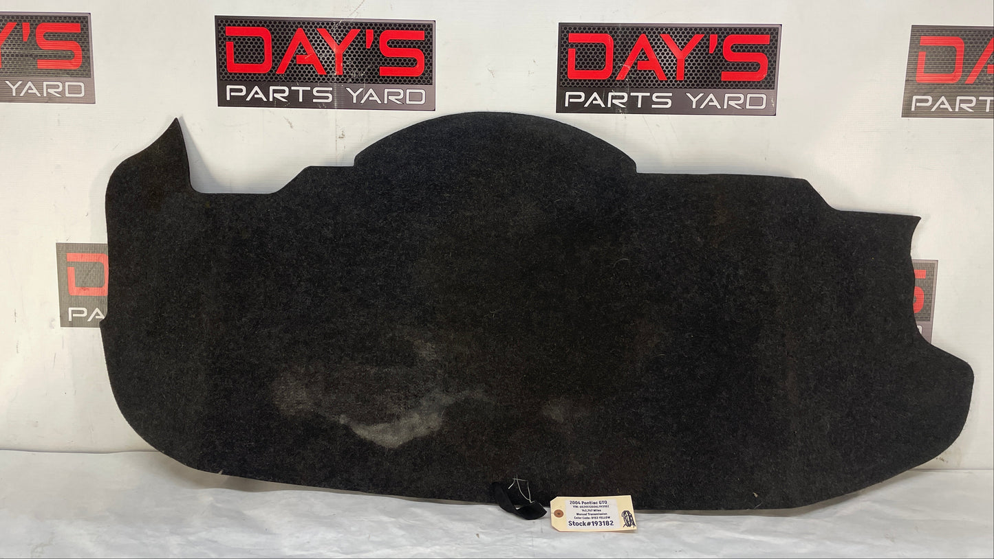 2004 Pontiac GTO Spare Wheel Tire Trunk Cargo Carpet Cargo Cover OEM - Day's Parts Yard