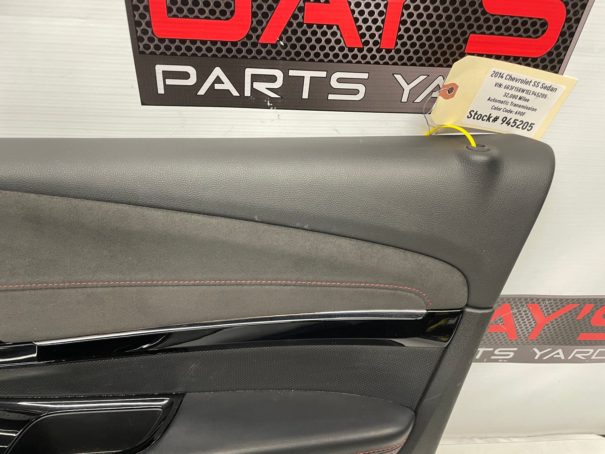 2014 Chevrolet SS Sedan RH Passenger Front Interior Door Panel Trim OEM - Day's Parts Yard