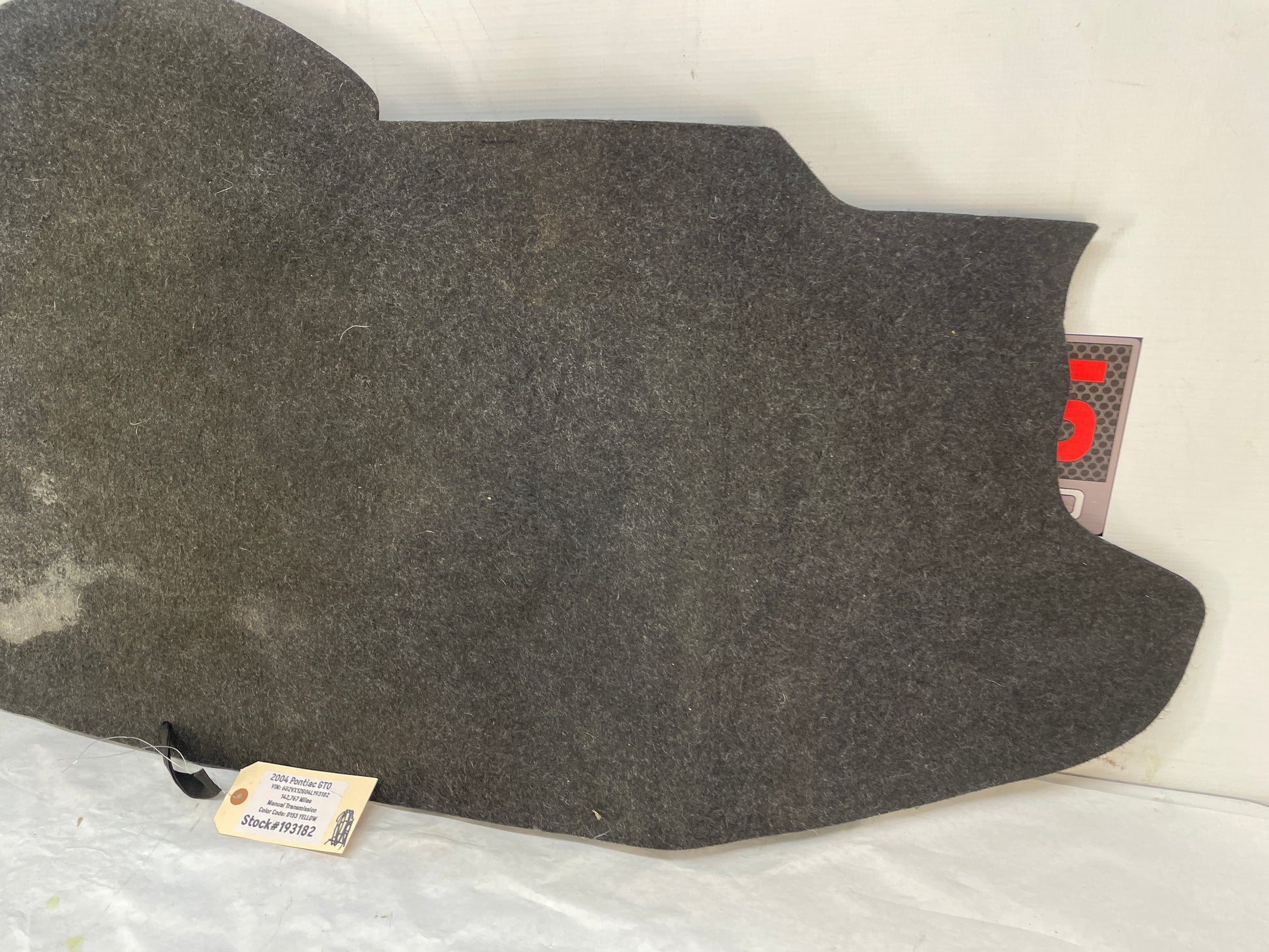 2004 Pontiac GTO Spare Wheel Tire Trunk Cargo Carpet Cargo Cover OEM - Day's Parts Yard