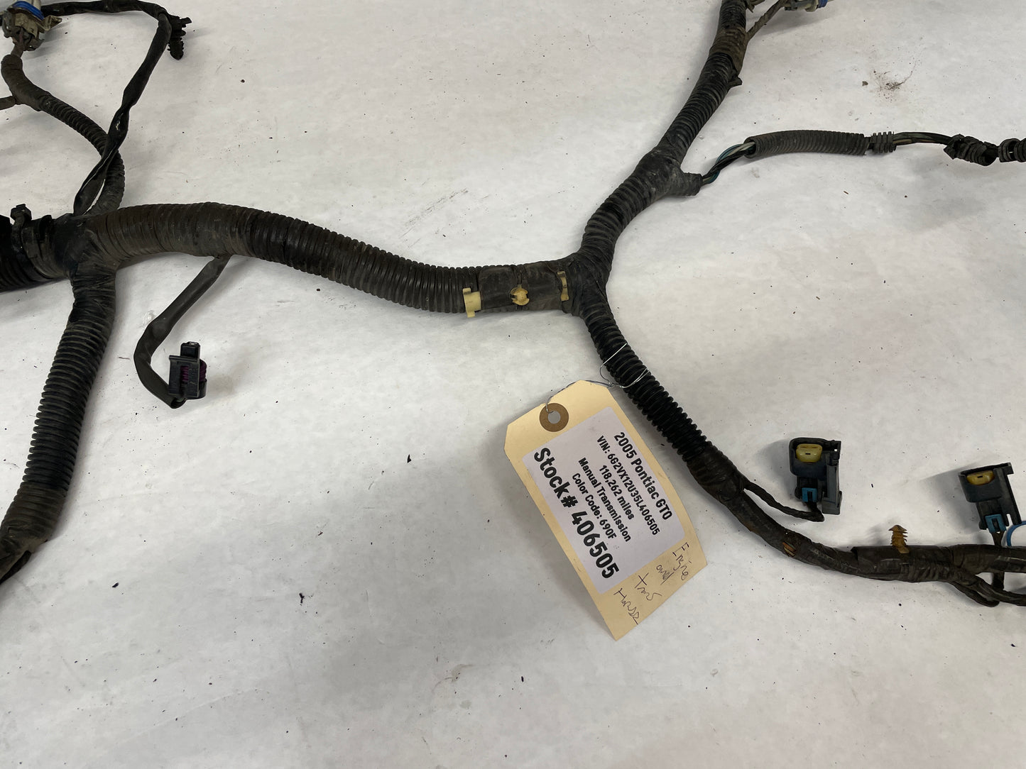 2005 Pontiac GTO Engine Motor Manual Transmission Wire Wiring Harness OEM - Day's Parts Yard