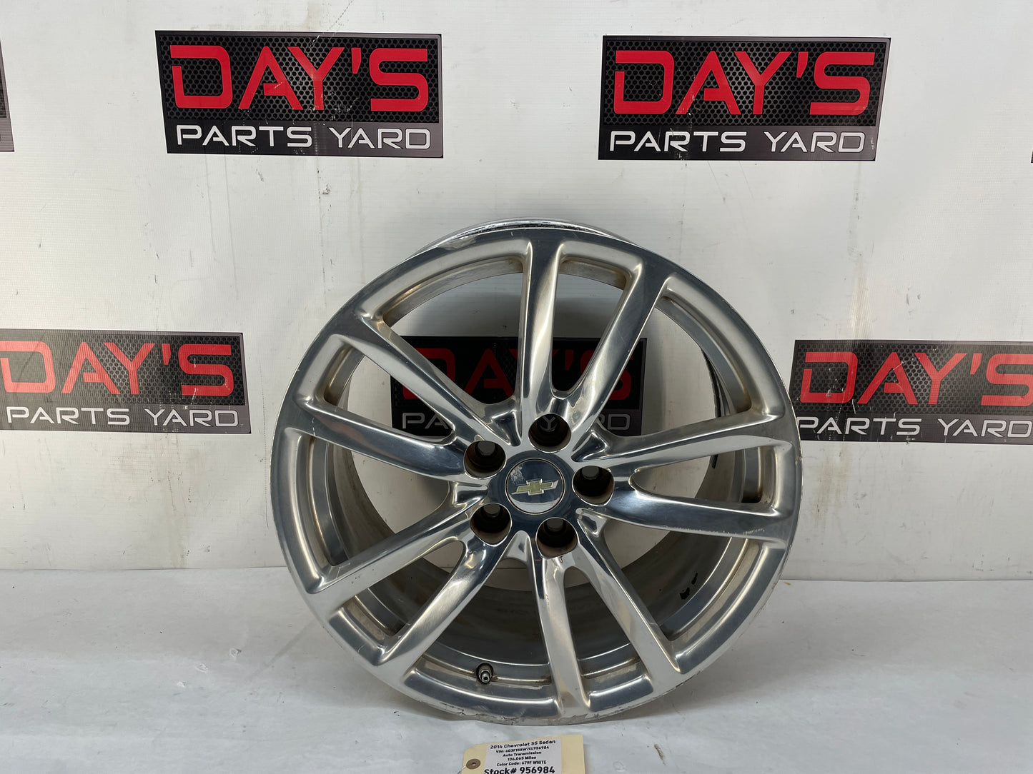 2014 Chevy SS Sedan Factory OEM Rear Wheel 19X9 - Day's Parts Yard
