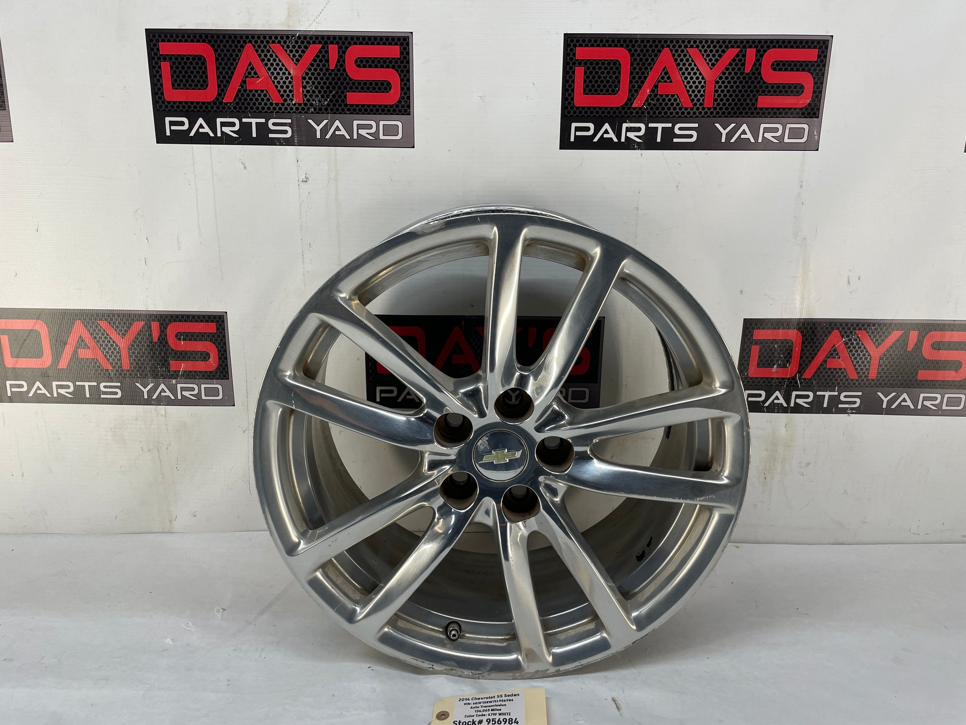 2014 Chevy SS Sedan Factory OEM Rear Wheel 19X9 - Day's Parts Yard