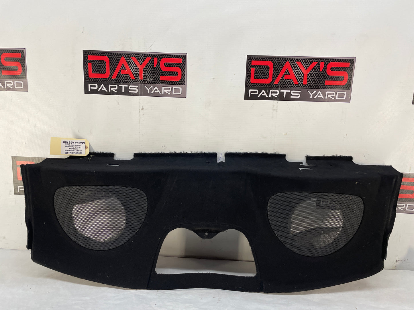 2005 Pontiac GTO Rear Window Interior Package Deck Tray Trim Panel OEM