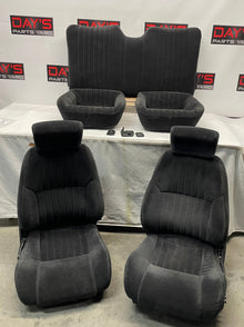 2000 Pontiac Firebird Trans Am Formula Seats Fronts and Rears Ebony Black Cloth OEM