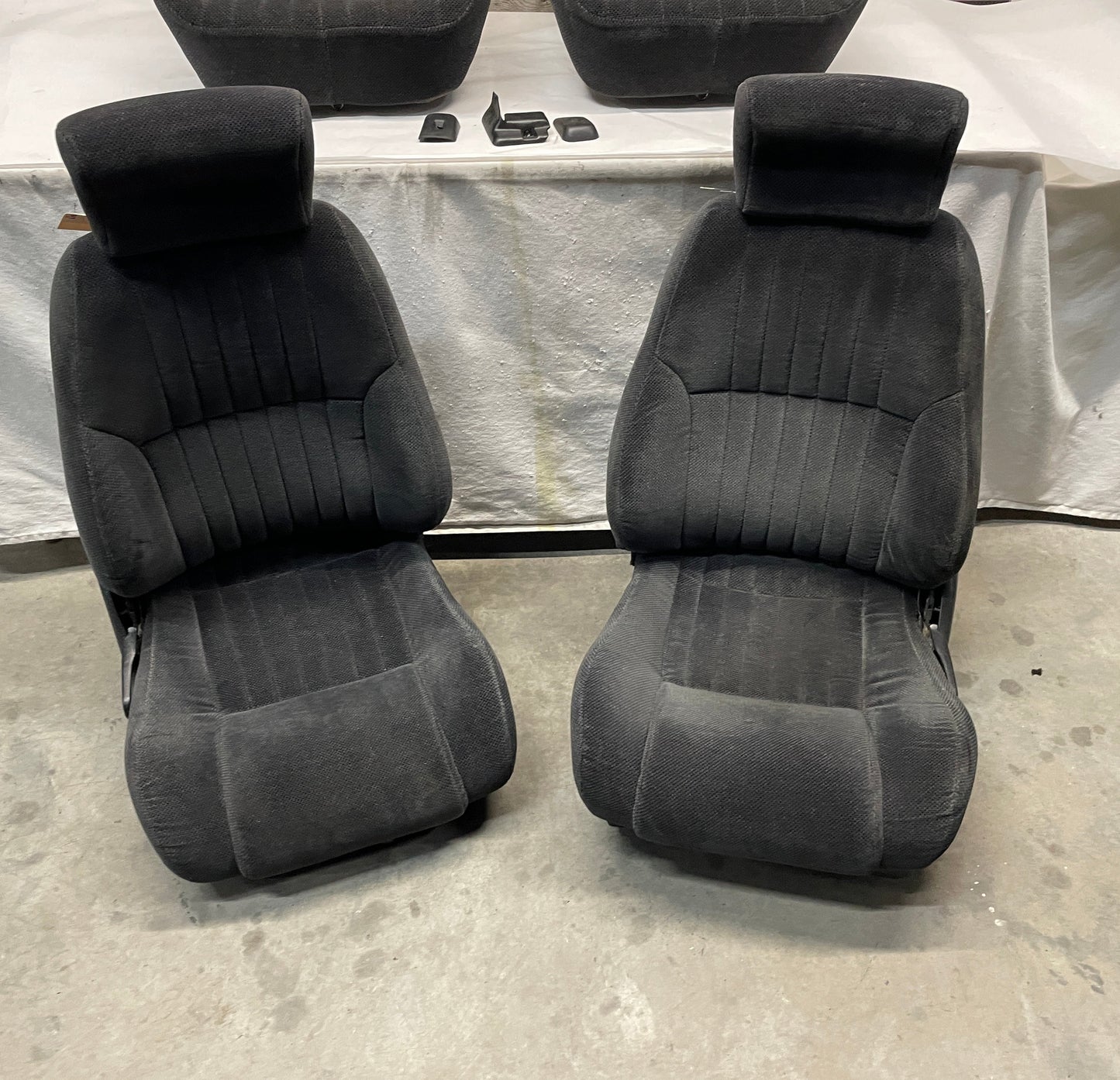 2000 Pontiac Firebird Trans Am Formula Seats Fronts and Rears Ebony Black Cloth OEM