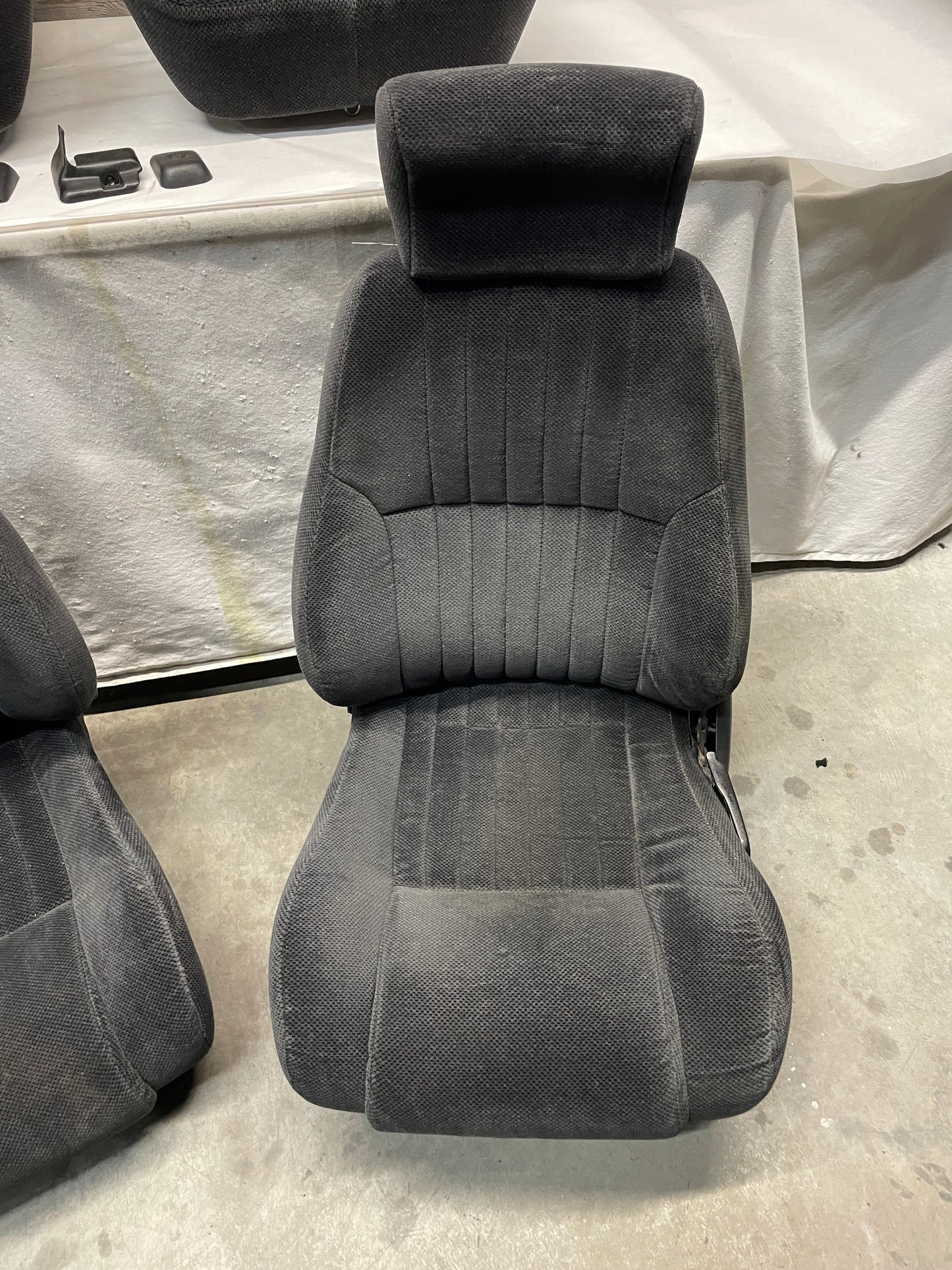 2000 Pontiac Firebird Trans Am Formula Seats Fronts and Rears Ebony Black Cloth OEM