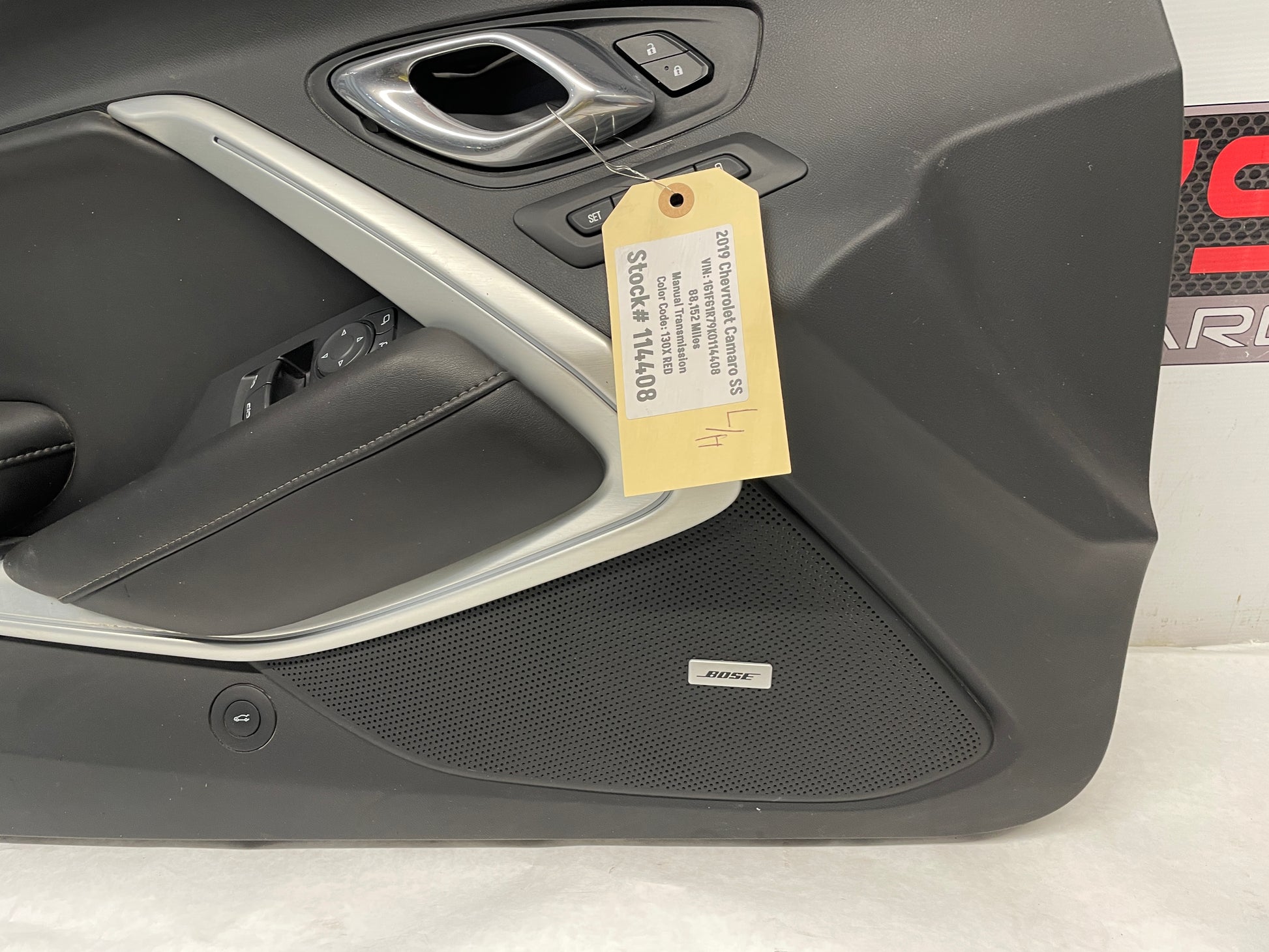 2019 Chevy Camaro SS LH Driver Front Interior Door Panel OEM - Day's Parts Yard
