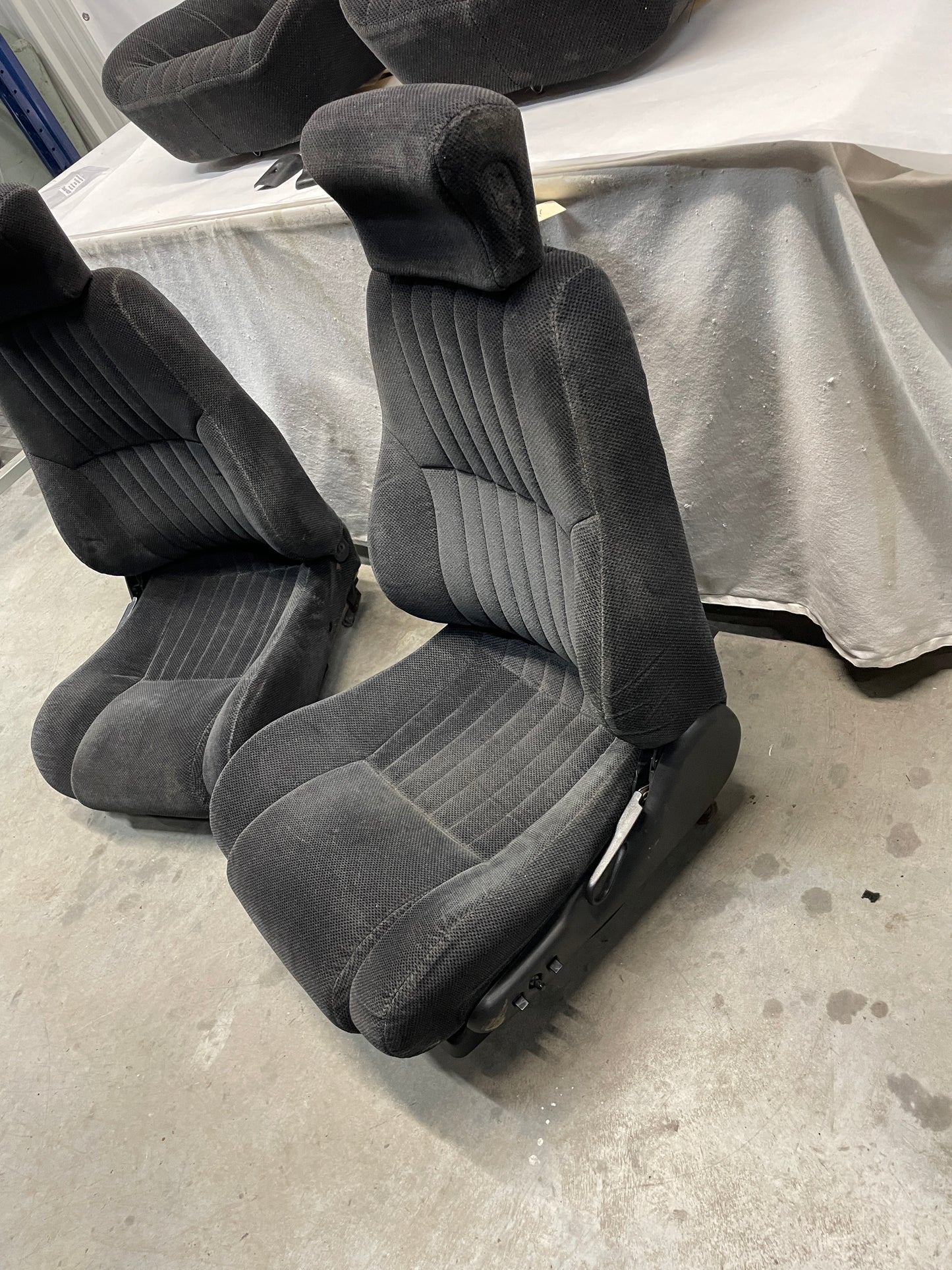 2000 Pontiac Firebird Trans Am Formula Seats Fronts and Rears Ebony Black Cloth OEM
