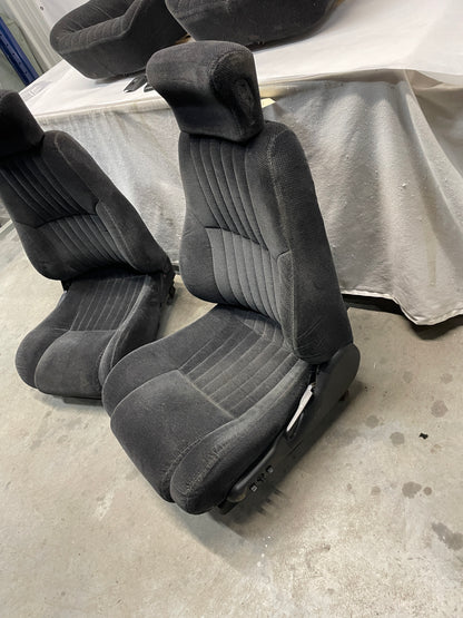 2000 Pontiac Firebird Trans Am Formula Seats Fronts and Rears Ebony Black Cloth OEM