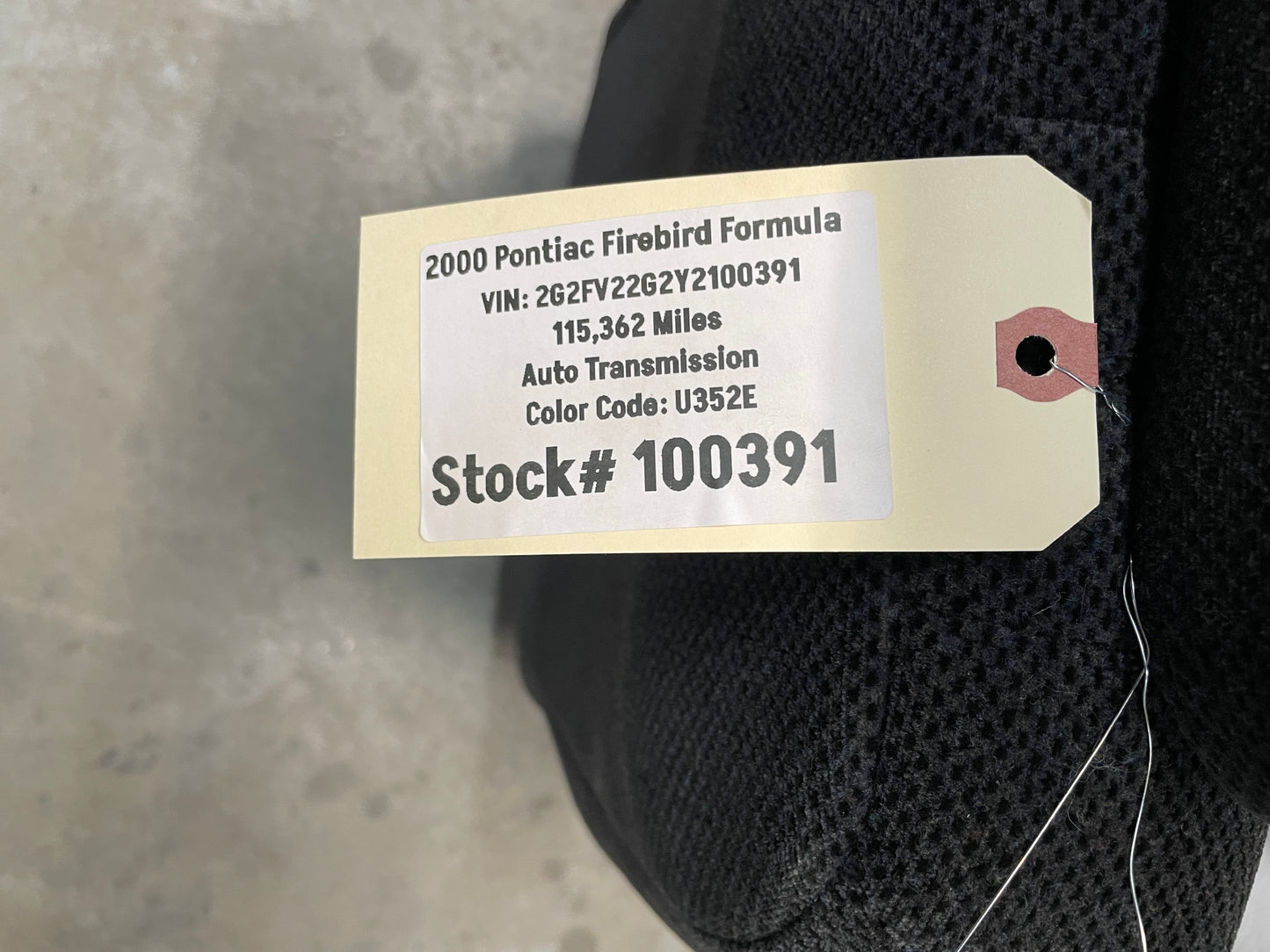 2000 Pontiac Firebird Trans Am Formula Seats Fronts and Rears Ebony Black Cloth OEM