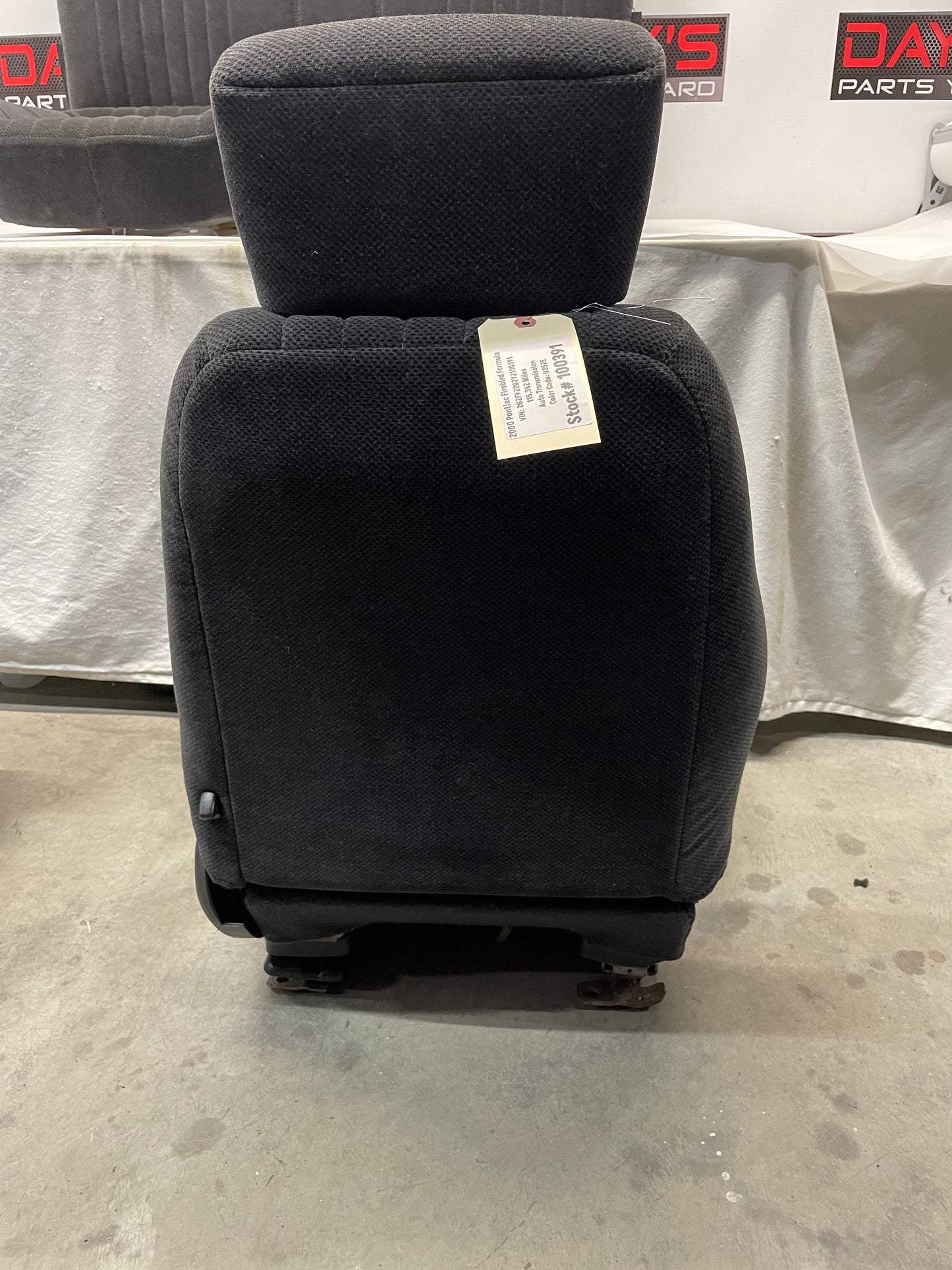 2000 Pontiac Firebird Trans Am Formula Seats Fronts and Rears Ebony Black Cloth OEM