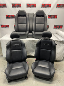 2006 Pontiac GTO Black Leather Seats Fronts and Rears OEM
