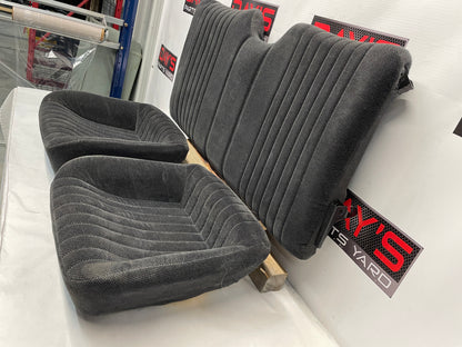 2000 Pontiac Firebird Trans Am Formula Seats Fronts and Rears Ebony Black Cloth OEM