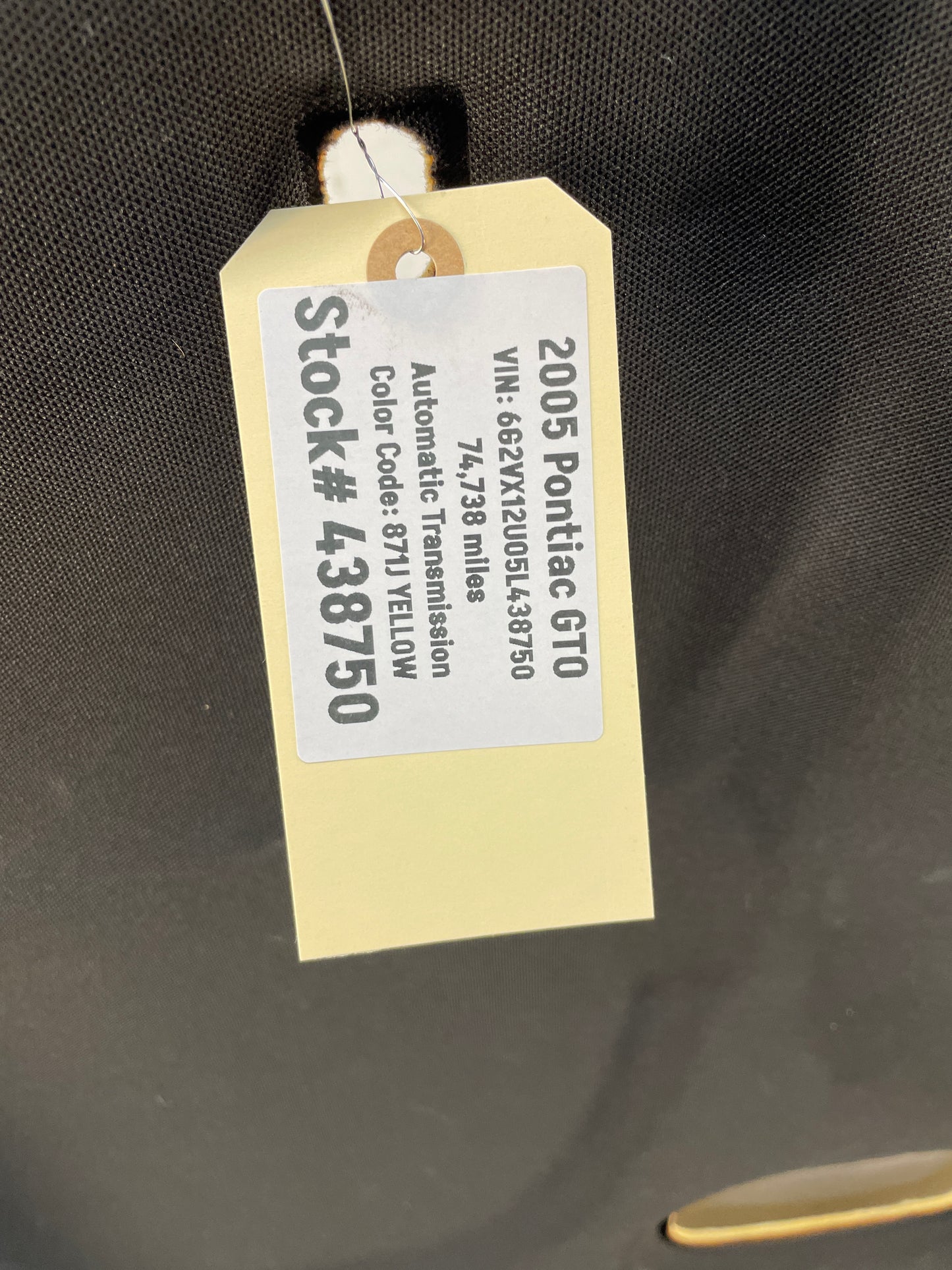 2005 Pontiac GTO Head Liner Headliner Ebony OEM