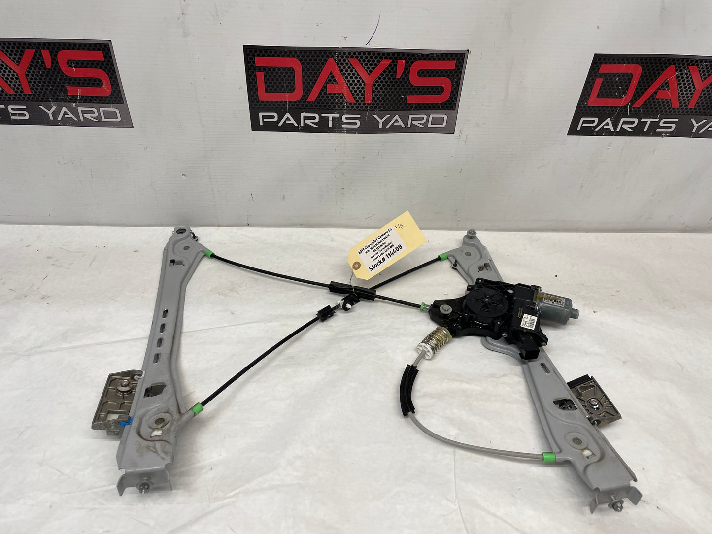 2019 Chevy Camaro SS LH Driver Front Window Regulator w/ Motor OEM - Day's Parts Yard