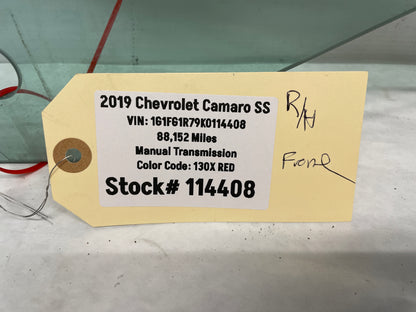2019 Chevy Camaro SS RH Passenger Door Window Glass OEM - Day's Parts Yard